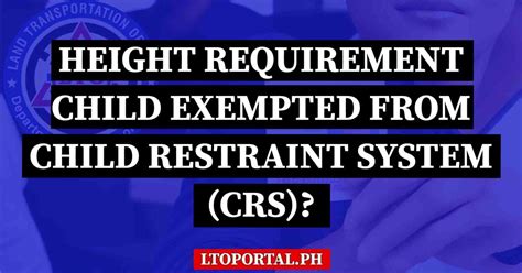 Child Restraint System Lto Exemption