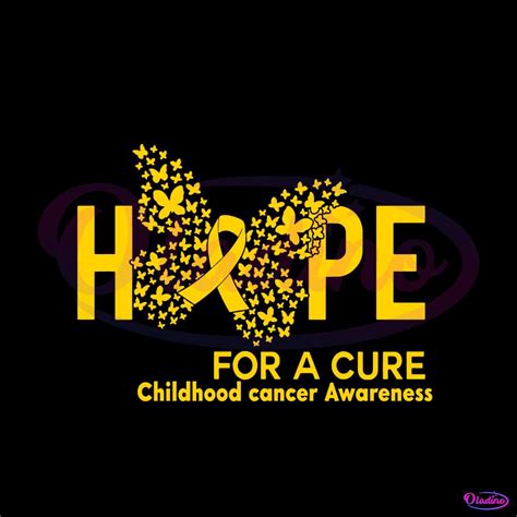 Childhood Cancer Svg CURE Childhood Cancer SVG Gold Ribbon Etsy