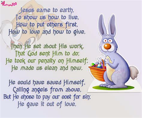 children's easter poems about jesus