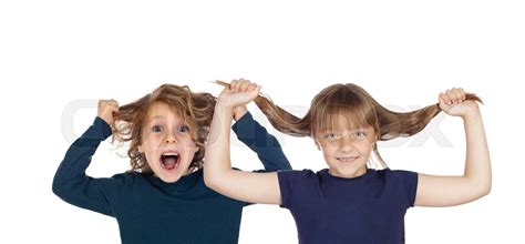 children pulling their hair out