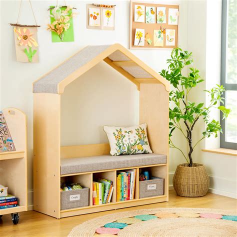 Childrens Bookshelf Bench