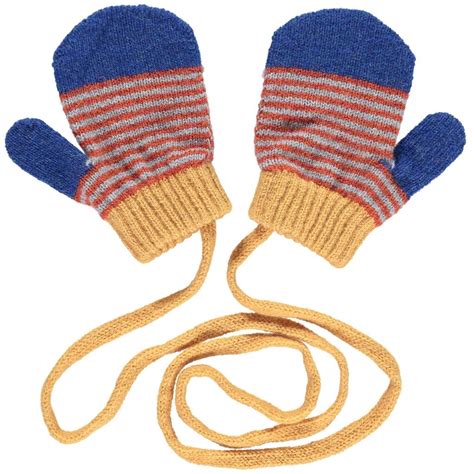 Childrens Mittens With String
