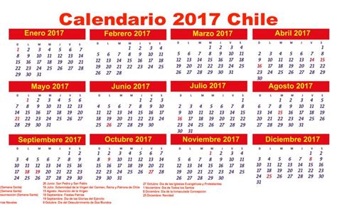 chile calendar with major events