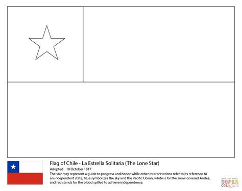 chile flag to color