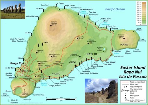 chile map with easter island
