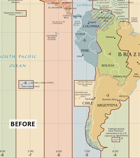 chile time zone map
