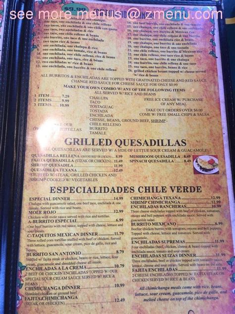 chile verde menu monroe la