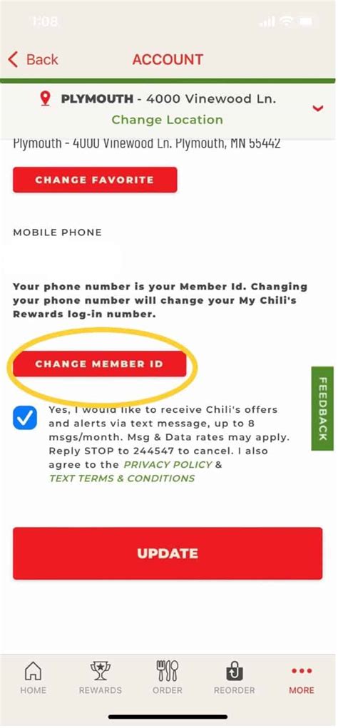 chili's customer service number