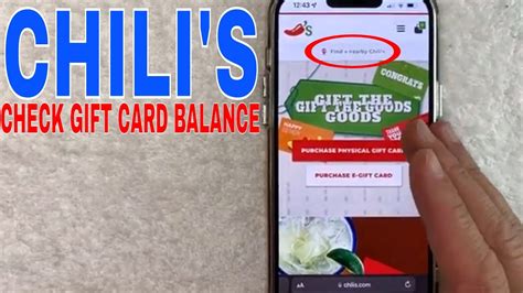 chili's gift card balance no pin