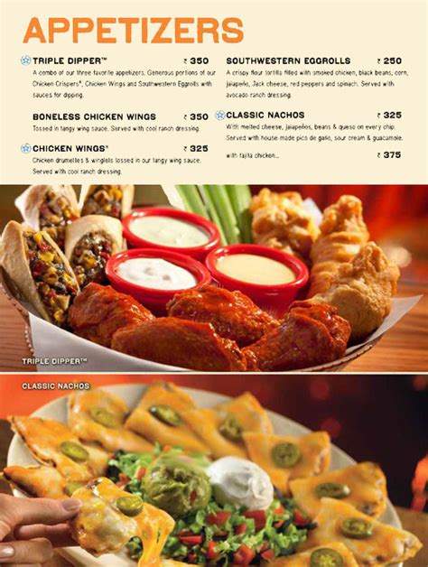chili's menu with prices 2023 list