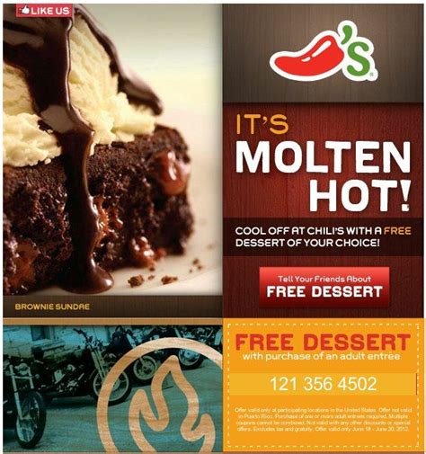 chili's printable coupons for free dessert