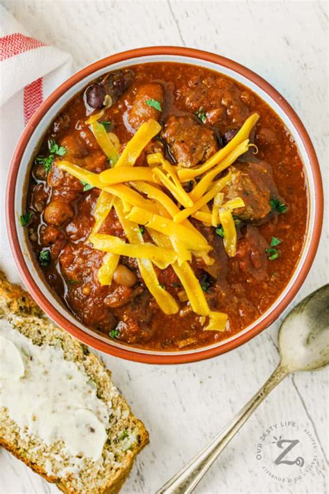 chili made with beef stew meat