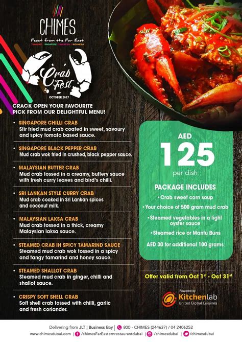 Chimes East Printable Menu