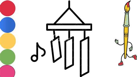 Chimes Instrument Drawing