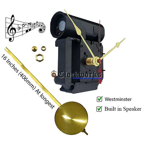 Chiming Quartz Clock Movement With Pendulum