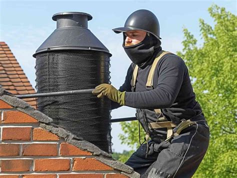 Chimney Sweep Inspecting Chimney