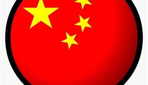 Round icon. Illustration of flag of China