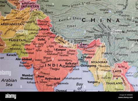 China Map Of India