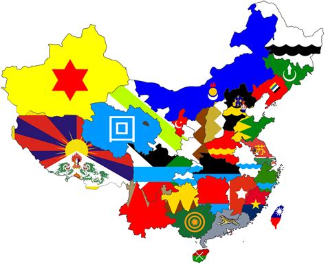China Map With Flag