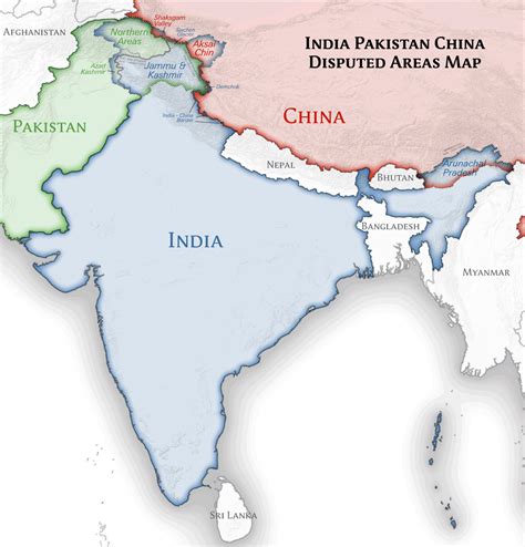 China Map With India