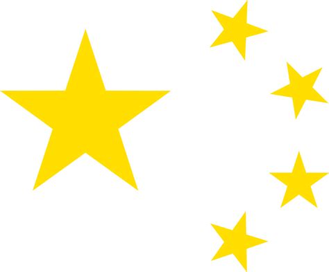 china flag stars png