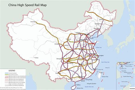 china high speed rail network map