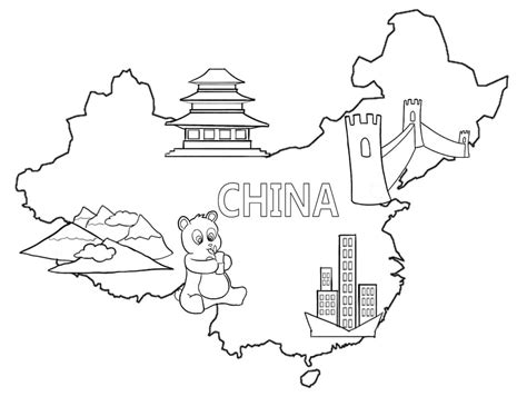 China Map Coloring Pages