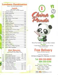 china panda athens menu