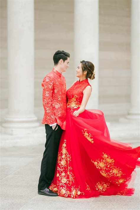 Fashion Red Lace Cheongsam Modern Chinese Traditional Wedding Dress