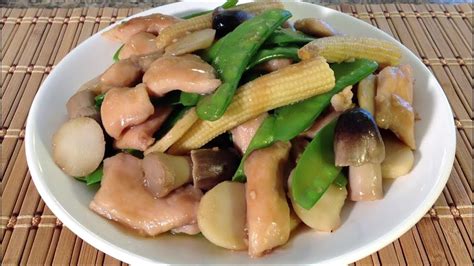 chinese dish with water chestnuts
