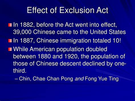Chinese Exclusion Effect
