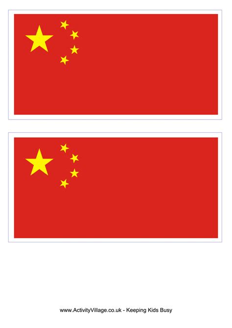 chinese flag template printable printable template