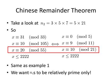 chinese remainder theorem calculator steps