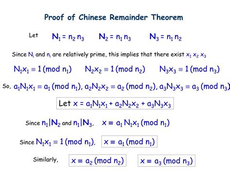 chinese remainder theorem formula