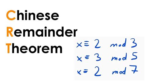 chinese remainder theorem step by step