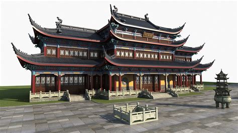 chinese temple 3d free