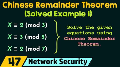 chinese theorem of remainder