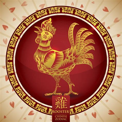 chinese zodiac golden rooster