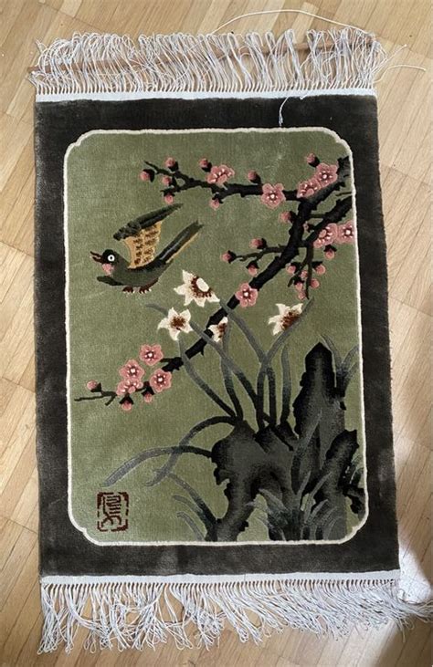 chinesischer Teppich Nachtblau 195 x 140 cm