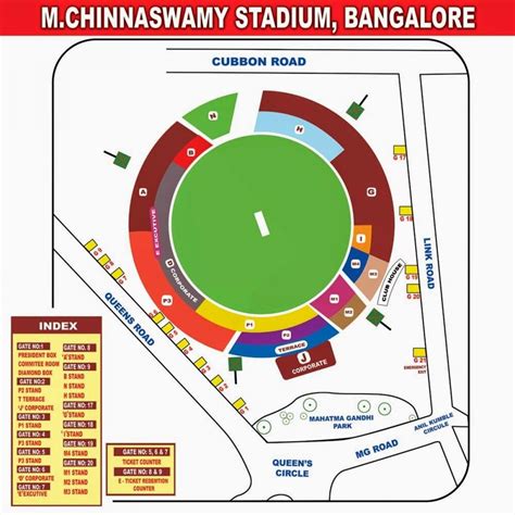 chinnaswamy stadium map