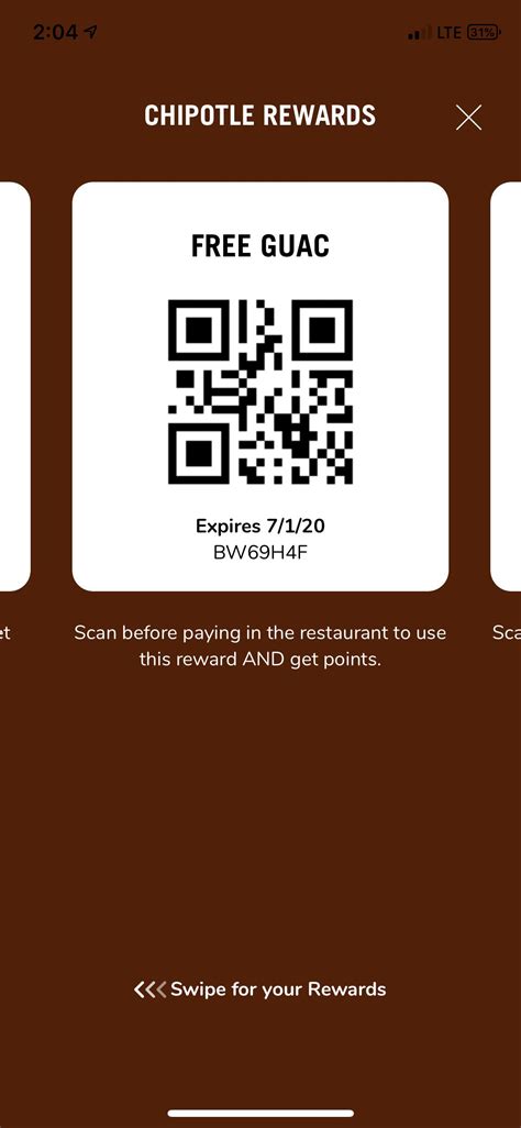 Chipotle Guac Code