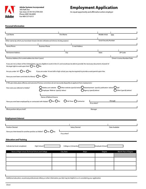 Chipotle Job Application Printable