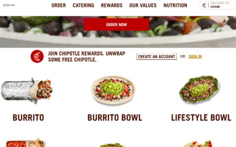 chipotle online ordering delivery free