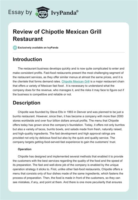 Chipotle Write Review