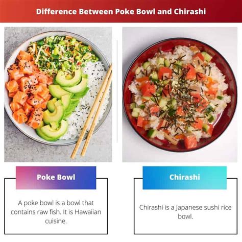 chirashi bowl vs poke bowl