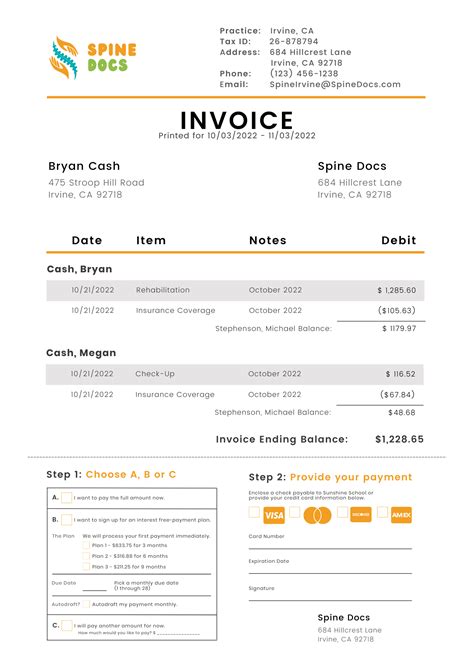 Chiropractic Invoice Template: Streamline Your Billing Process