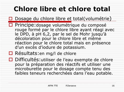 Tableau Du Chlore Totale Chlore Total Libre Combine, HD Png Download vhv