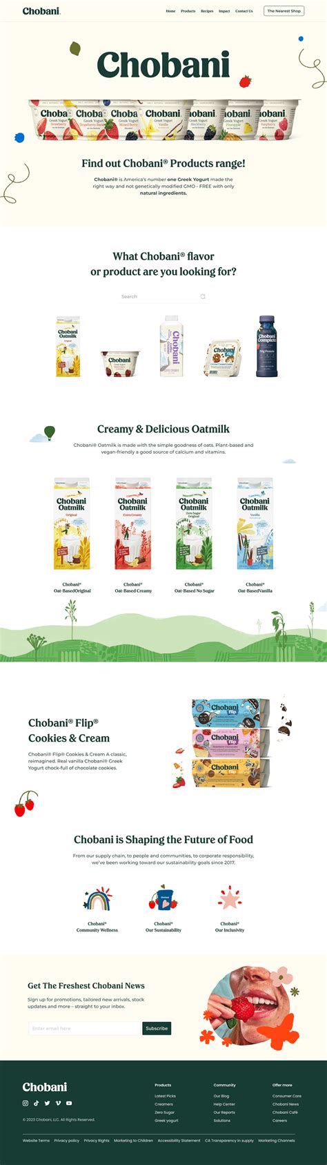 Chobani Yogurt Website
