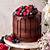 chocolate cake decorated with berries