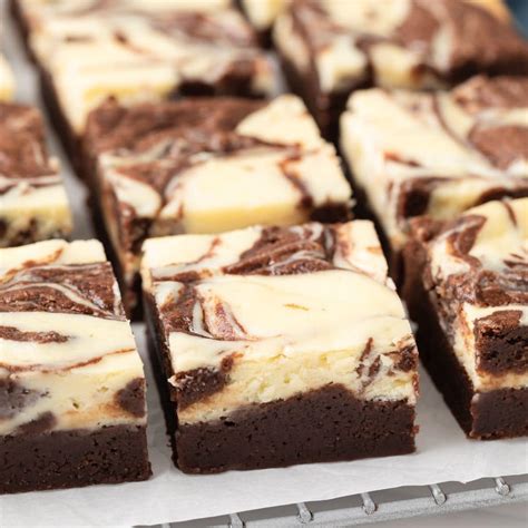 chocolate brownies with cream cheese filling